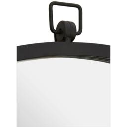 Fifty Five South Jacen Black Metal Frame Round Wall Mirror - thumbnail 4