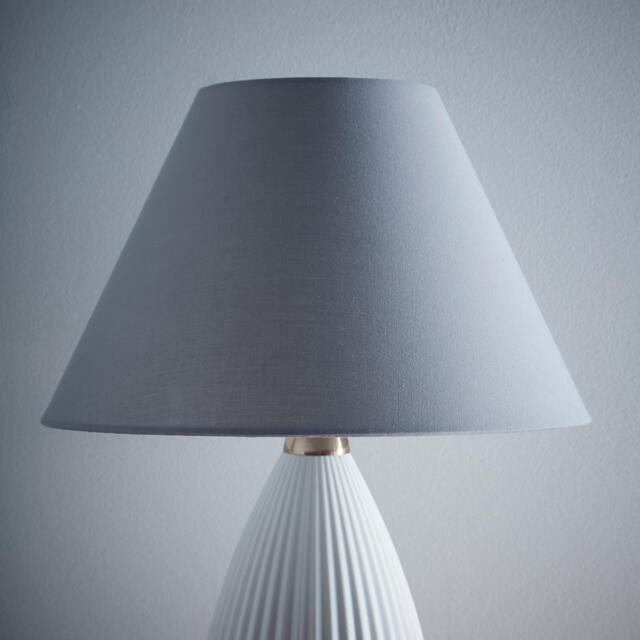 K Living Grey Textured Linen Fabric Coolie Lampshade - image 1