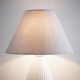 K Living Grey Textured Linen Fabric Coolie Lampshade - thumbnail 2