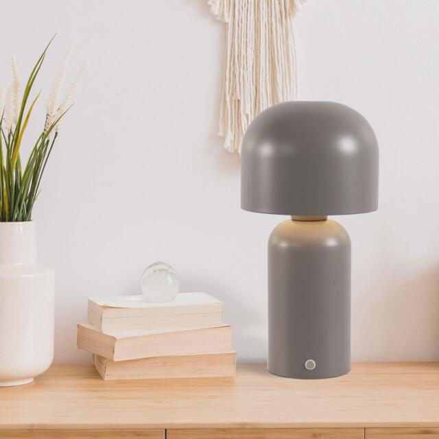 Lighting Collection Rechargble Usb Matt Grey Led Lamp - image 1
