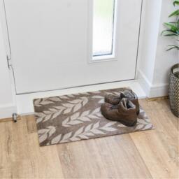JVL Mega Mat Entrance Doormat Leaves 50x75cm - thumbnail 1