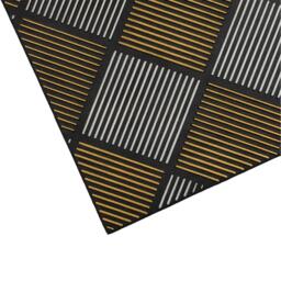 JVL Platina Silver/Gold Rubber Reversible Doormat - thumbnail 3