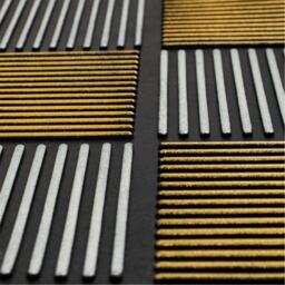 JVL Platina Silver/Gold Rubber Reversible Doormat - thumbnail 4