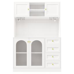 Urban Meuble Buffet Cabinet Farmhouse Fluted Glass - thumbnail 5