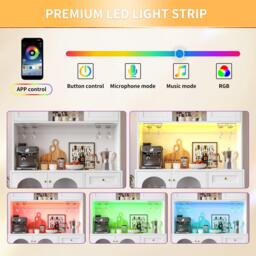 Urban Meuble Buffet Cabinet Farmhouse Fluted Glass - thumbnail 8