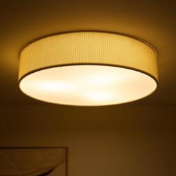 K Living Crete 45cm 3 Light Cream Velvet Drum Shade - thumbnail 2