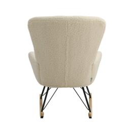 Kabinet UK Wool Rocking Chair with Removable Cushion Beige - thumbnail 5