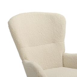 Kabinet UK Wool Rocking Chair with Removable Cushion Beige - thumbnail 7