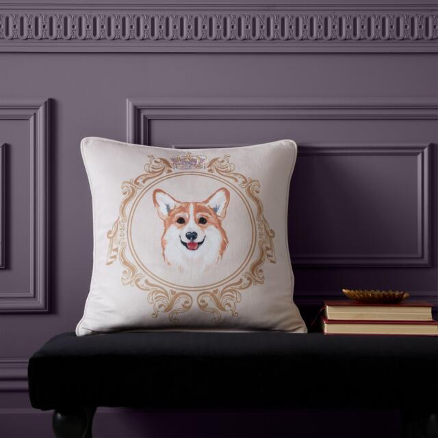 Catherine Lansfield Bridgerton by CL Mr Newton Corgi Soft Cushion - image 1