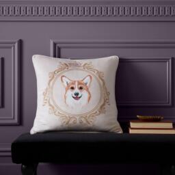 Catherine Lansfield Bridgerton by CL Mr Newton Corgi Soft Cushion - thumbnail 1
