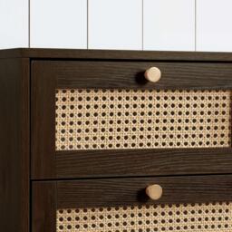 Birlea Croxley 5 Drawer Rattan Chest - thumbnail 2