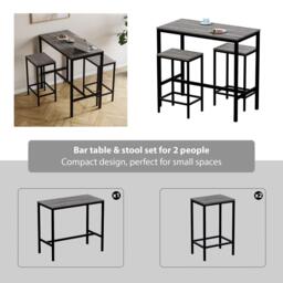 Lassic Vida Designs Roslyn 2 Seater Bar Table Set - thumbnail 5