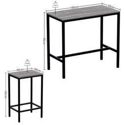 Lassic Vida Designs Roslyn 2 Seater Bar Table Set - thumbnail 2