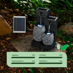 Streetwize Vase Solar Water Feature With Battery Back-up - thumbnail 6
