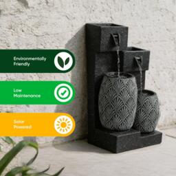 Streetwize Vase Solar Water Feature With Battery Back-up - thumbnail 5