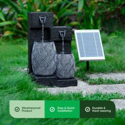 Streetwize Vase Solar Water Feature With Battery Back-up - thumbnail 4
