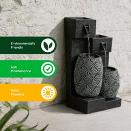 Streetwize Vase Solar Water Feature With Battery Back-up - thumbnail 7
