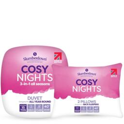 Slumberdown Cosy Nights 15 Tog All Seasons Duvet + 2 Pillows - thumbnail 1