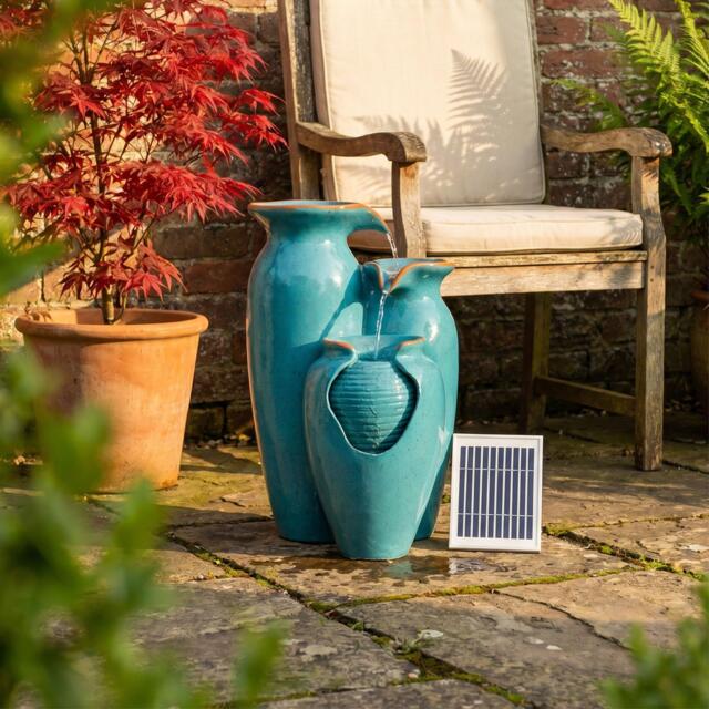 Streetwize Solar Water Feature - Azure Grecian Pots - image 1