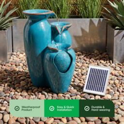 Streetwize Solar Water Feature - Azure Grecian Pots - thumbnail 7