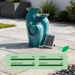 Streetwize Solar Water Feature - Azure Grecian Pots - thumbnail 7