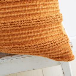 Pineapple Elephant Tufted Stripes Cotton Cushion Terracotta - thumbnail 2