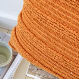 Pineapple Elephant Tufted Stripes Cotton Cushion Terracotta - thumbnail 3