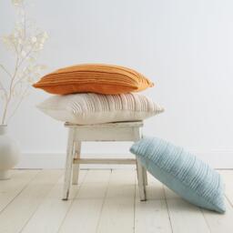 Pineapple Elephant Tufted Stripes Cotton Cushion Terracotta - thumbnail 4