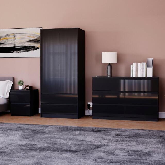 Lassic Vida Designs Glinton Gloss 3 Piece Bedroom Set 4 - image 1