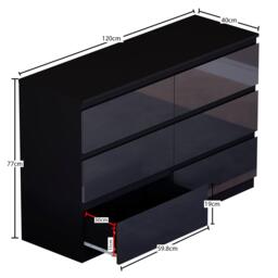 Lassic Vida Designs Glinton Gloss 3 Piece Bedroom Set 4 - thumbnail 6