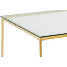 Interiors by Premier Allure Gold Finish Cross Base Coffee Table - thumbnail 4