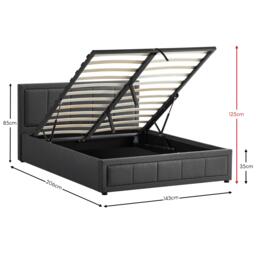 Lassic Vanita Double Ottoman Fabric Bed & Mattress Set - thumbnail 2