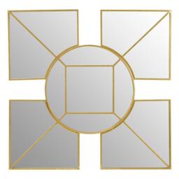 Interiors by Premier Yaxi Mirror Faux Gold Foil - thumbnail 1