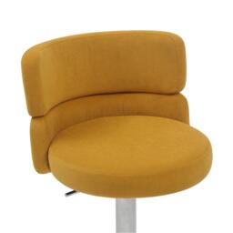 Shankar Mason Brushed Velvet Brushed Steel Base Bar Stool - thumbnail 4