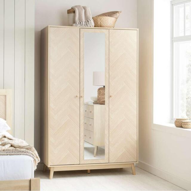 Birlea Herringford 3 Door Wardrobe With Mirror - image 1