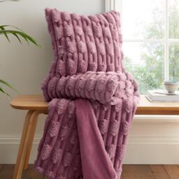 Bianca So Soft Carved Faux Fur Blanket Throw - thumbnail 2