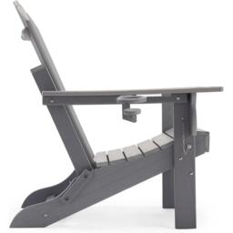 VonHaus VonHaus Grey Folding Adirondack Chair - Foldable - thumbnail 8