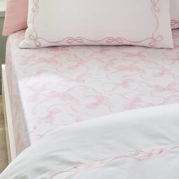 Catherine Lansfield Bow Fitted Sheet - thumbnail 1