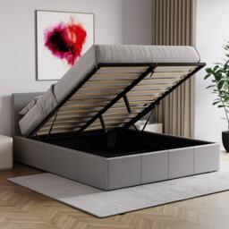 Lassic Lisbon Double Ottoman Faux Leather Bed & Mattress - thumbnail 3