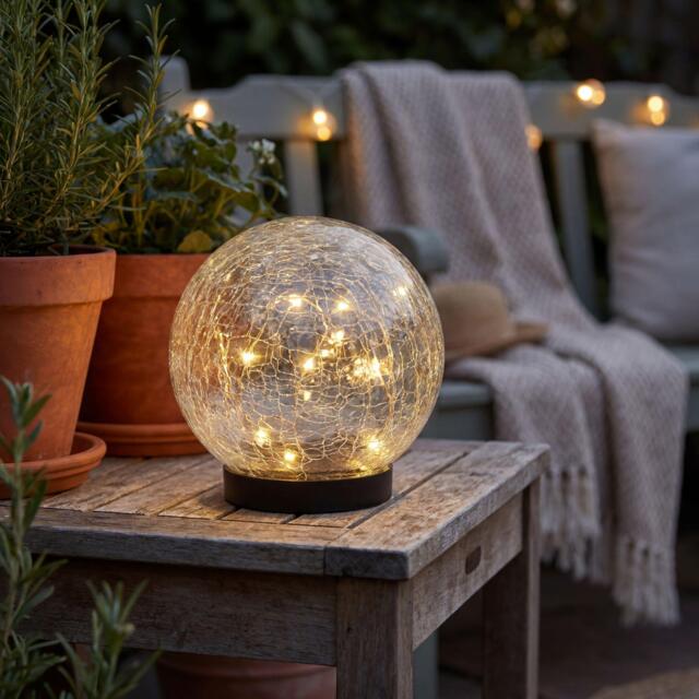 Streetwize Solar Crackle Ball Light - 15cm Diameter - image 1