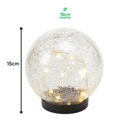 Streetwize Solar Crackle Ball Light - 15cm Diameter - thumbnail 3
