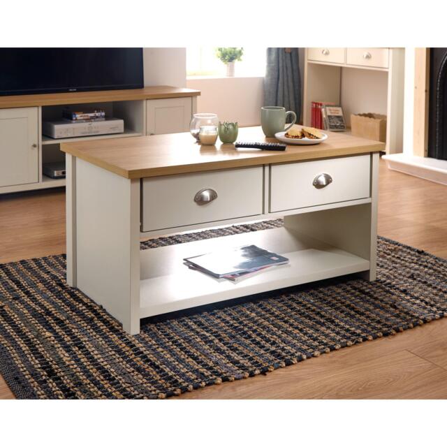 GFW Lancaster 2 Drawer Coffee Table
