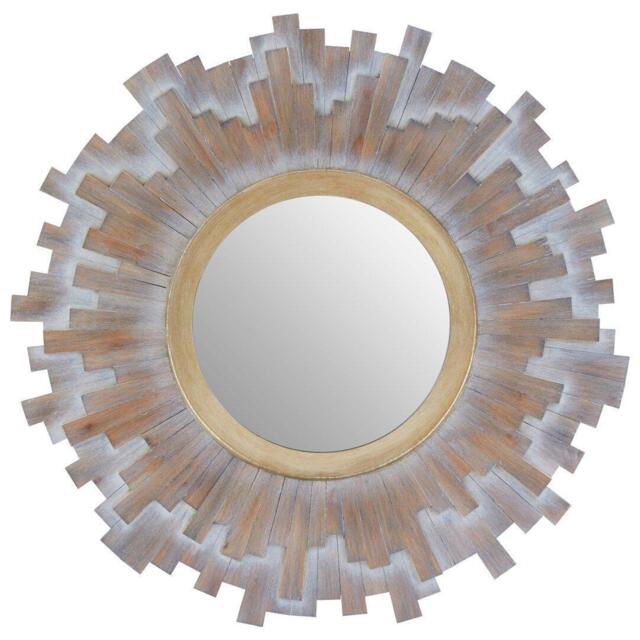 Interiors by Premier Sunburst Multilevel Wooden Wall Mirror - image 1