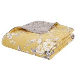 Catherine Lansfield Canterbury Floral Reversible Quilted Bedspread - thumbnail 3