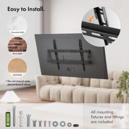 VonHaus VonHaus - 37-80 Flat-to-wall TV bracket - thumbnail 4