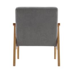 Kabinet UK Grey Modern Wood Frame Upholstered Armchair - thumbnail 7