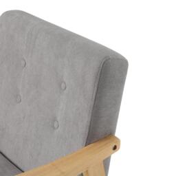 Kabinet UK Grey Modern Wood Frame Upholstered Armchair - thumbnail 9