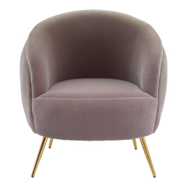 Fifty Five South Manhattan Mink Velvet Armchair - image 1