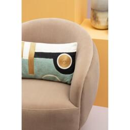 Fifty Five South Manhattan Mink Velvet Armchair - thumbnail 3