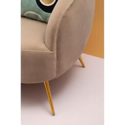 Fifty Five South Manhattan Mink Velvet Armchair - thumbnail 4